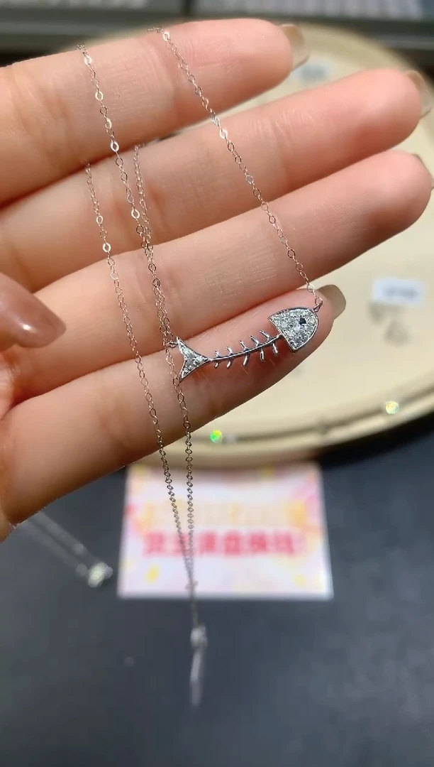 18K金镶嵌套链钻石套链A250|2380