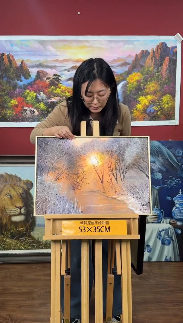 油画【32号】约53*35cm丨朝鲜原创纯手绘孤品油画丨顺丰包邮
