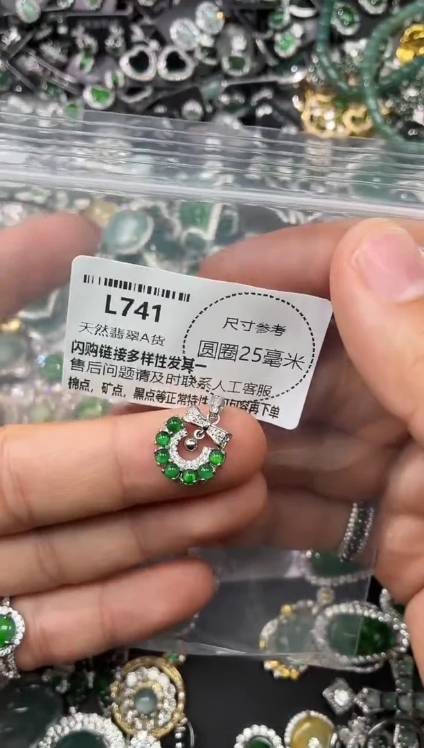 翡翠未镶嵌颈饰L741吊坠