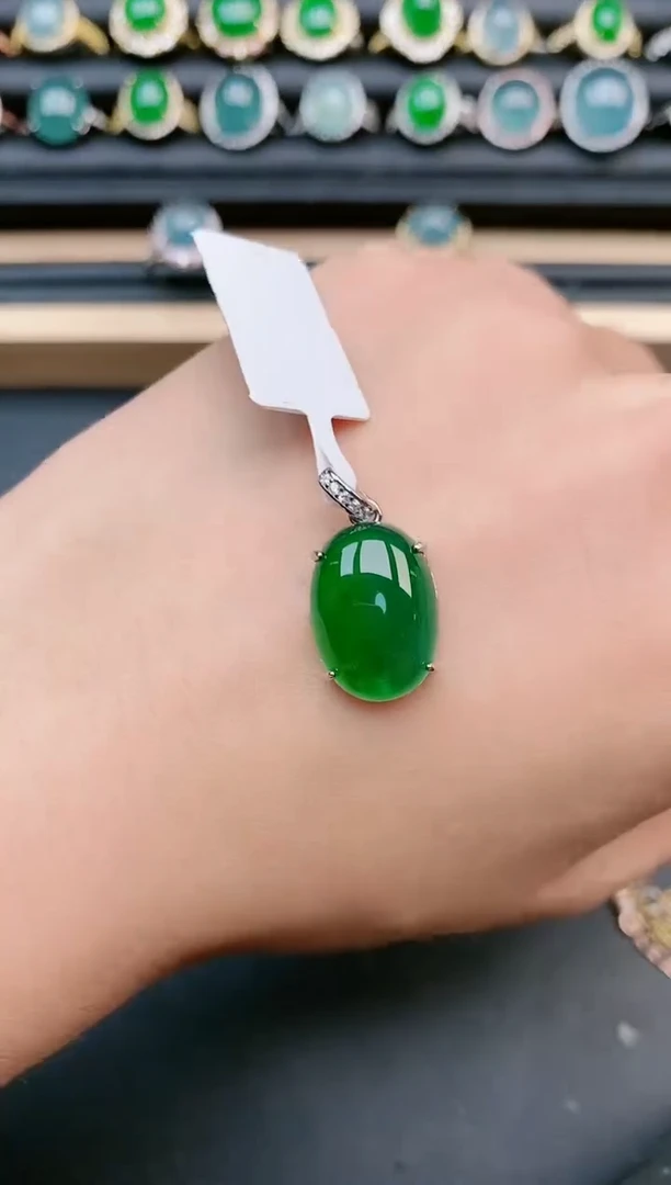 翡翠戒指银S925镶嵌111111