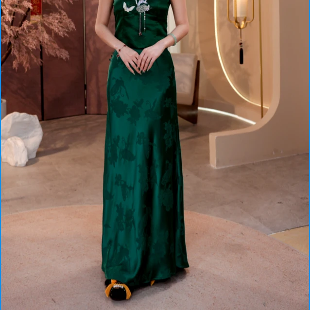 一枕槐安·【蝶恋花】新中式原创设计时尚高级感修身灵动半裙