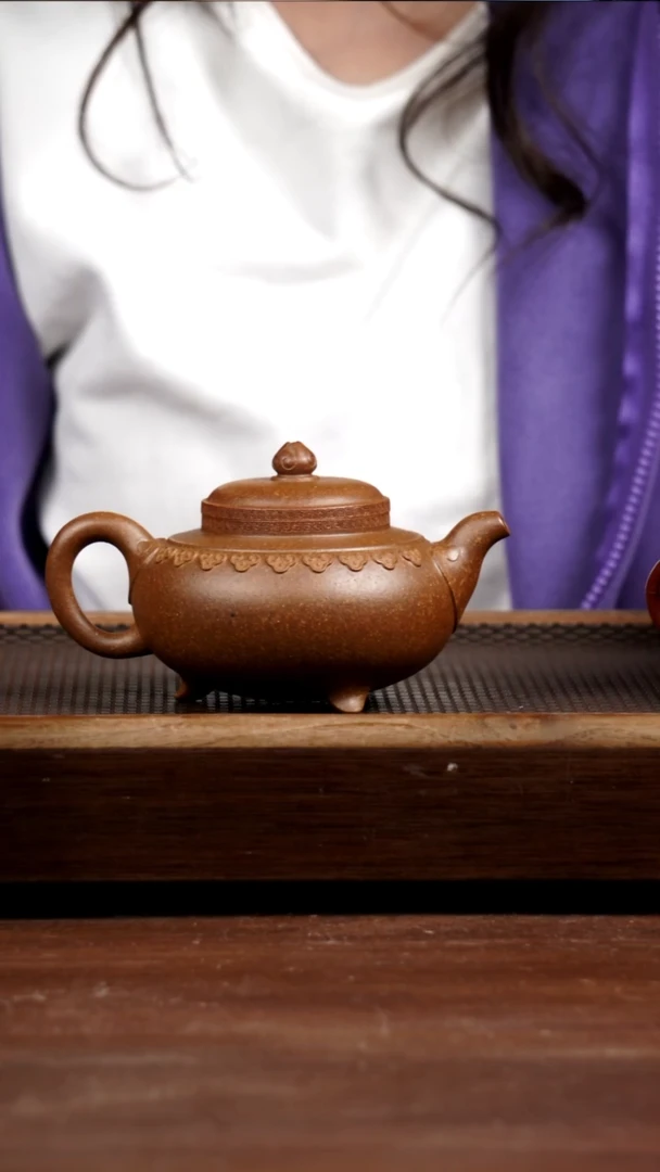 茶壶紫砂H***t龙骨金砂云肩如意300CC