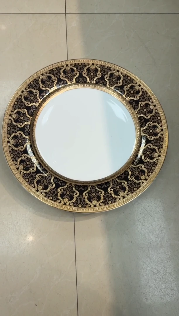 瓷片10.5英寸平盘 微瑕 1个