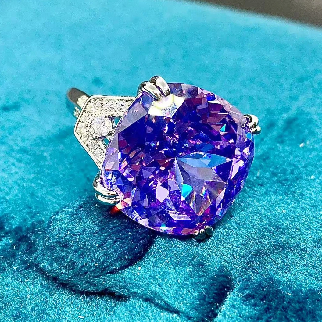 【南非库里南】NFKLN 高端奢华定制 紫色方格戒指 232