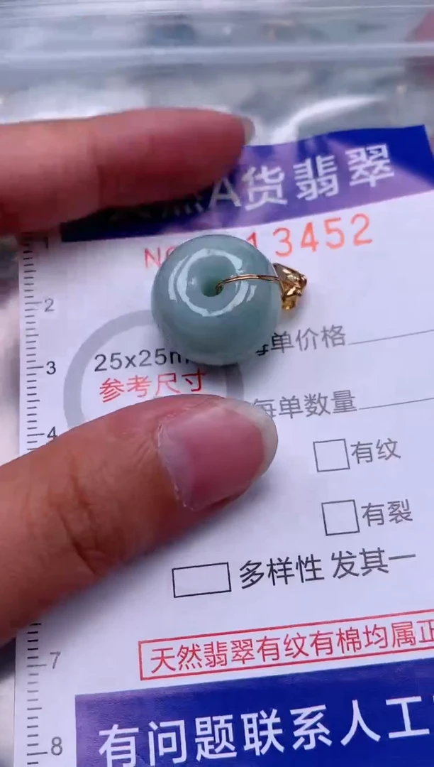 翡翠未镶嵌吊坠(赠链)1