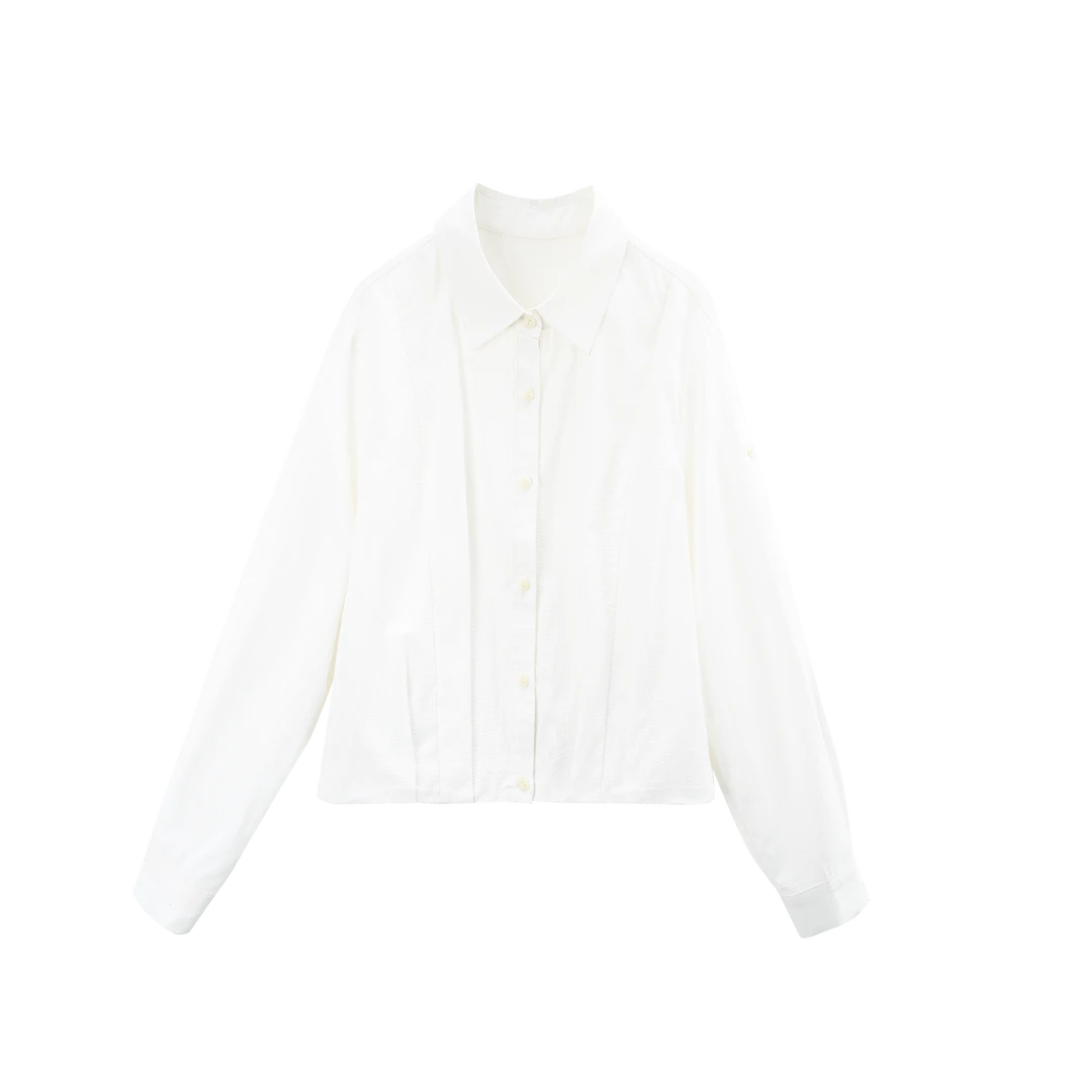 苏醒的乐园2025年秋季新款时尚气质翻领长袖衬衫SXCS25152