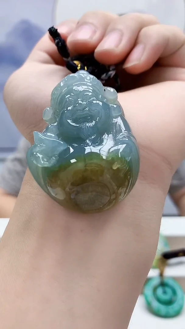 未镶嵌定制翡翠4917bb-毛货挂件83