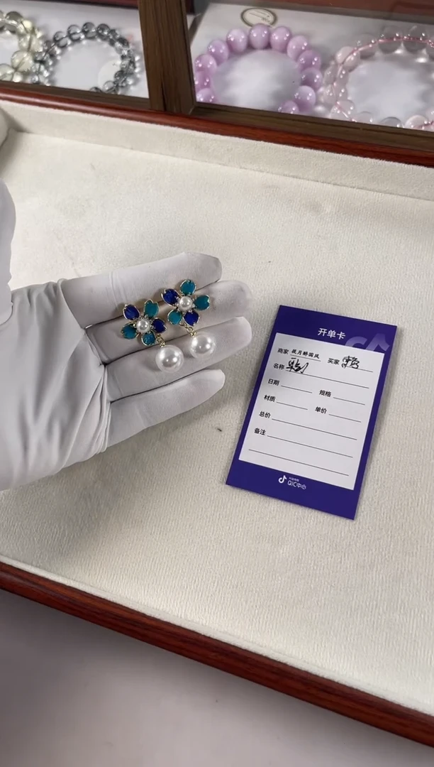 雪*，珐琅耳针-孤品