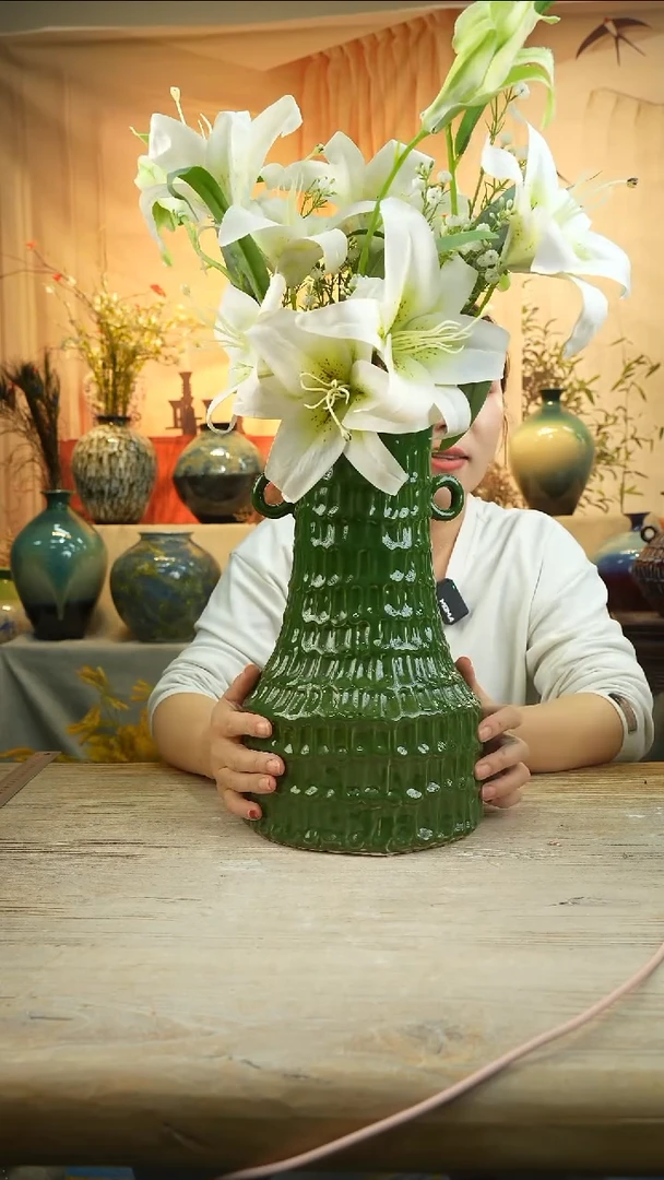 高35口12陶瓷花瓶花器景德镇