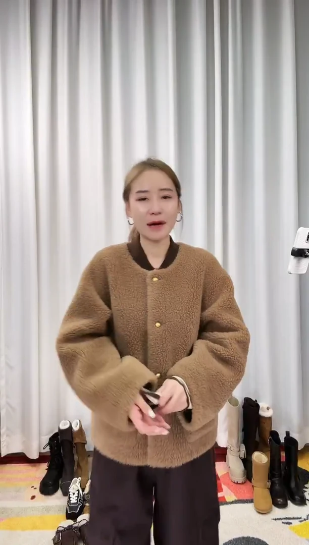 格*格简白无领外套 S