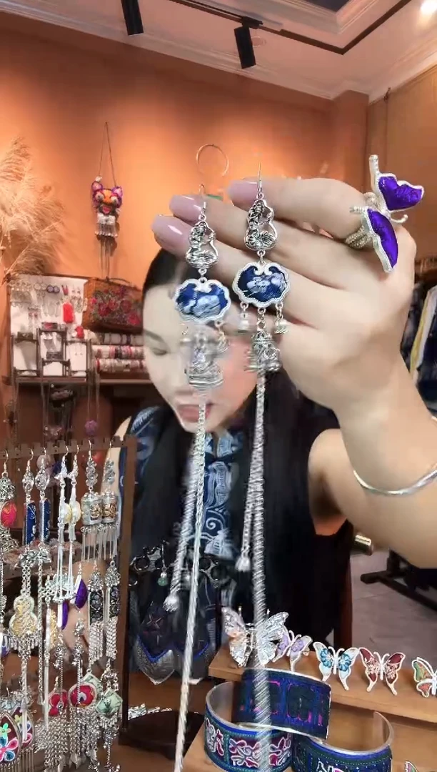 刺绣纯手工民族风耳环