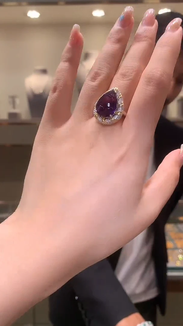 银S925镶嵌戒指水晶【宝石世家严选】