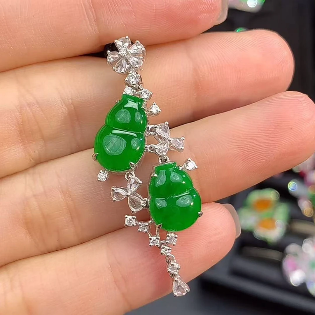 翡翠葫芦吊坠 天然缅甸翡翠A货
