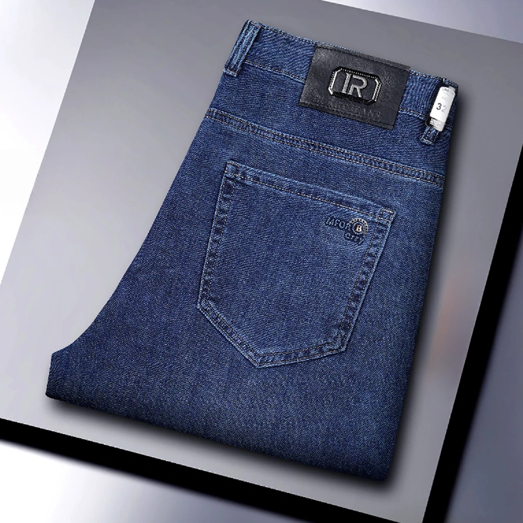 【升级版】夏季款男士深档高腰宽松直筒商务裤牛仔裤工作裤