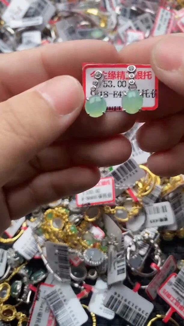 【闪购商品】翡翠戒指银S925镶嵌33333---9