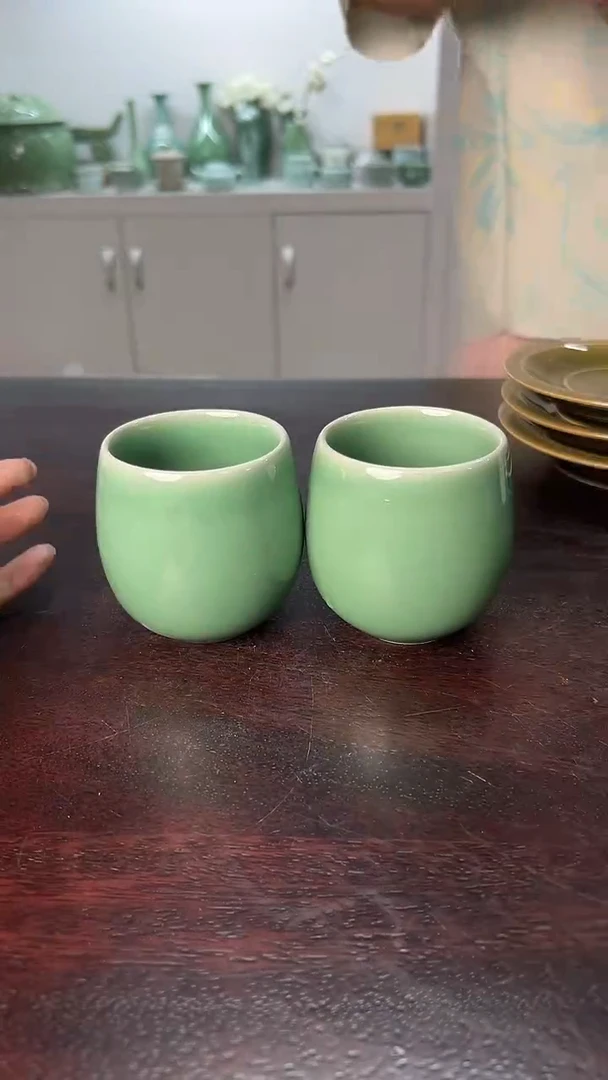 龙泉云间青瓷小米茶器