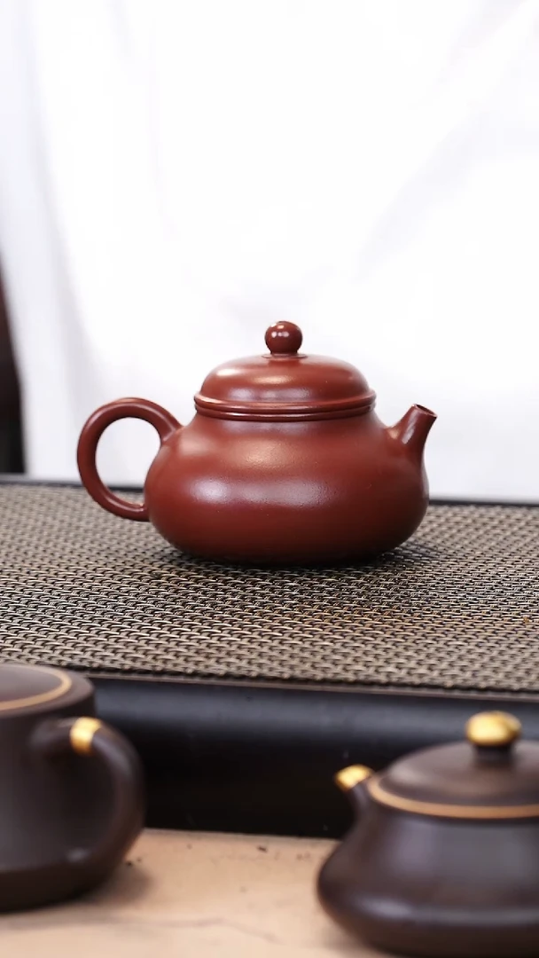 茶壶紫砂朱泥大红袍超精工容天140cc