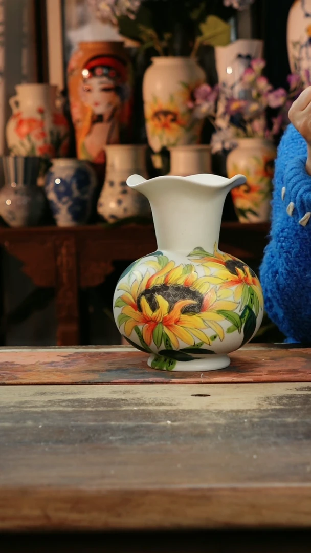 【闪购商品】瓷片景德镇纯手工釉下彩精品花瓶