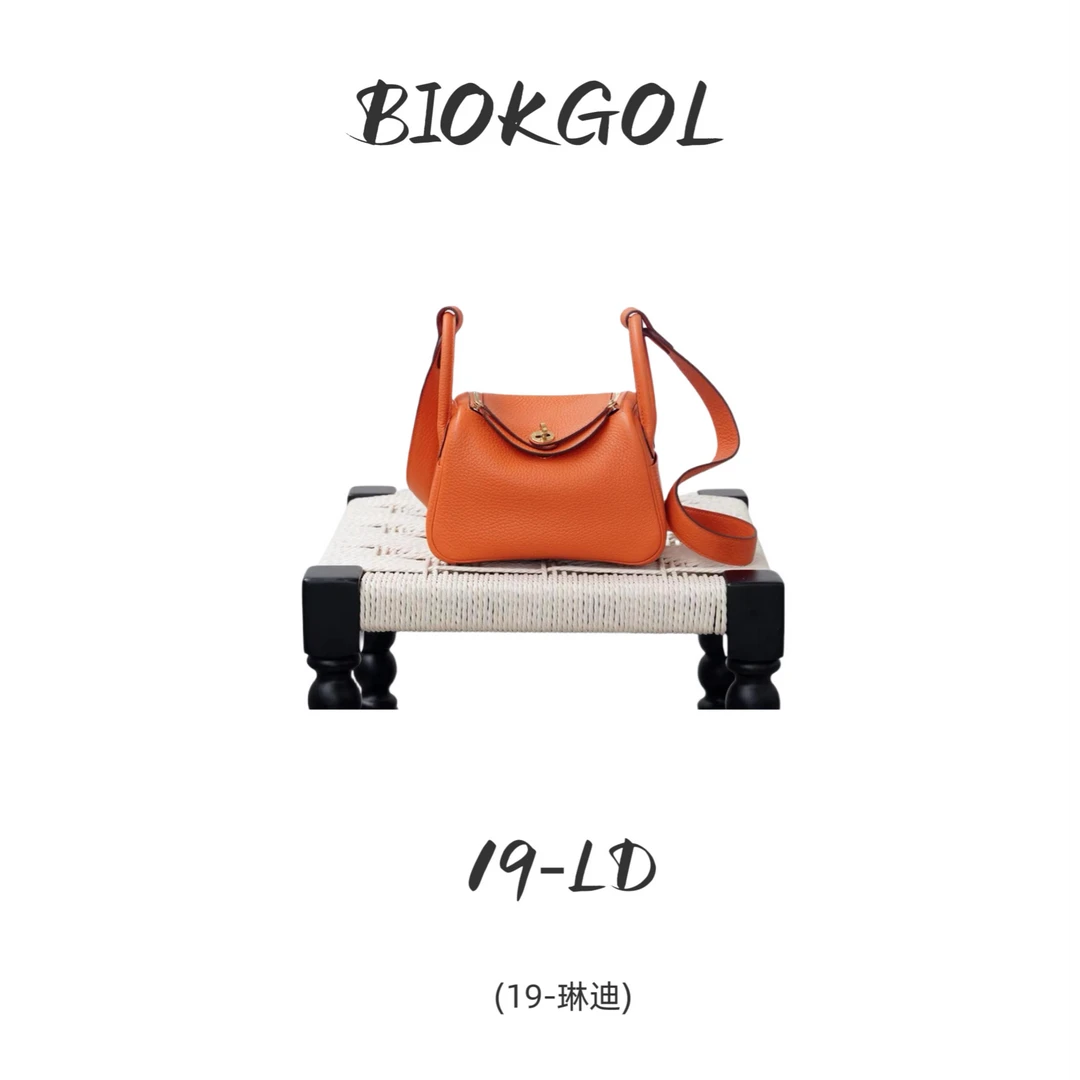 BIOKGOL/百顾原厂 原皮 进口 里外全头层牛皮 蜡线 mini林迪 9146