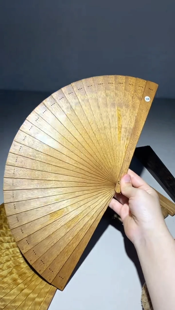 金丝楠21cm金丝楠木小叶桢楠扇758