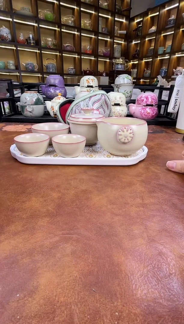 .古道源猪油冻旅行+金银错茶盘