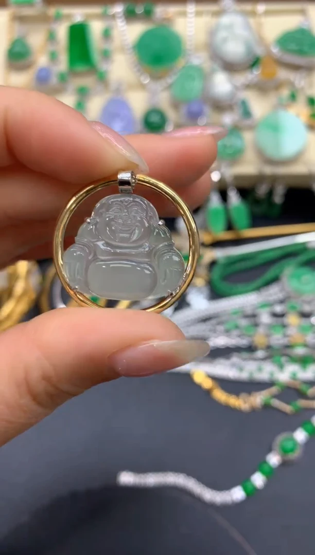 【闪购商品】翡翠颈饰18K金镶嵌158-中国好珍宝