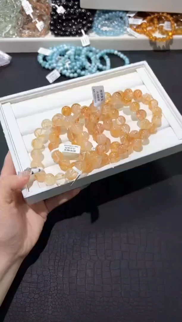 水晶手串未镶嵌33a多样性发其一【1条】默认微瑕13mm