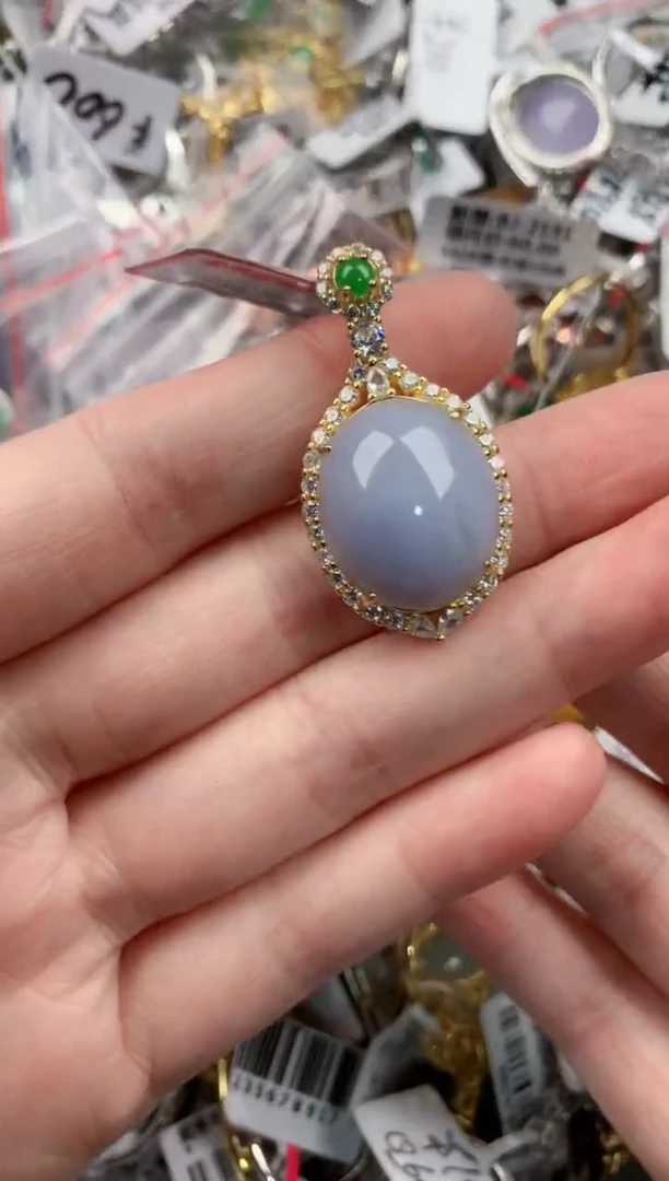 银S925镶嵌戒指翡翠2222----9