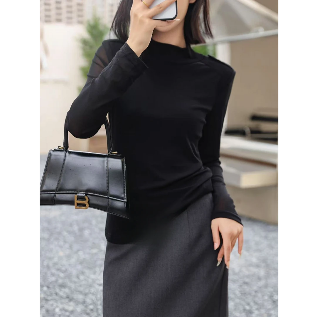 新款秋季新款打底衫 时尚长袖打底衫 女士百搭打底T恤6033
