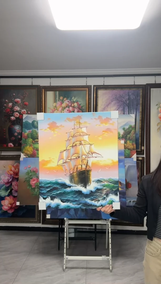 油画闪购纯手绘油画一帆风顺