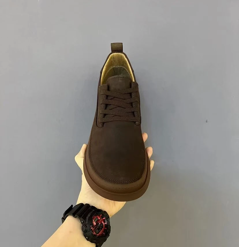 新款高品质男士全皮面休闲百搭男鞋