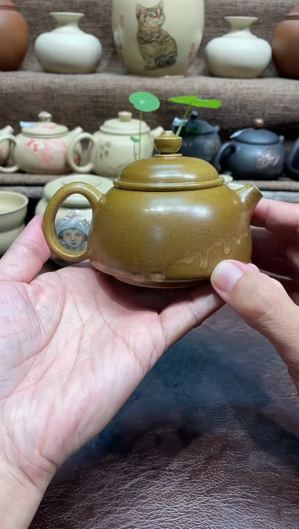 泥塑王宇纯柴烧半球壶
