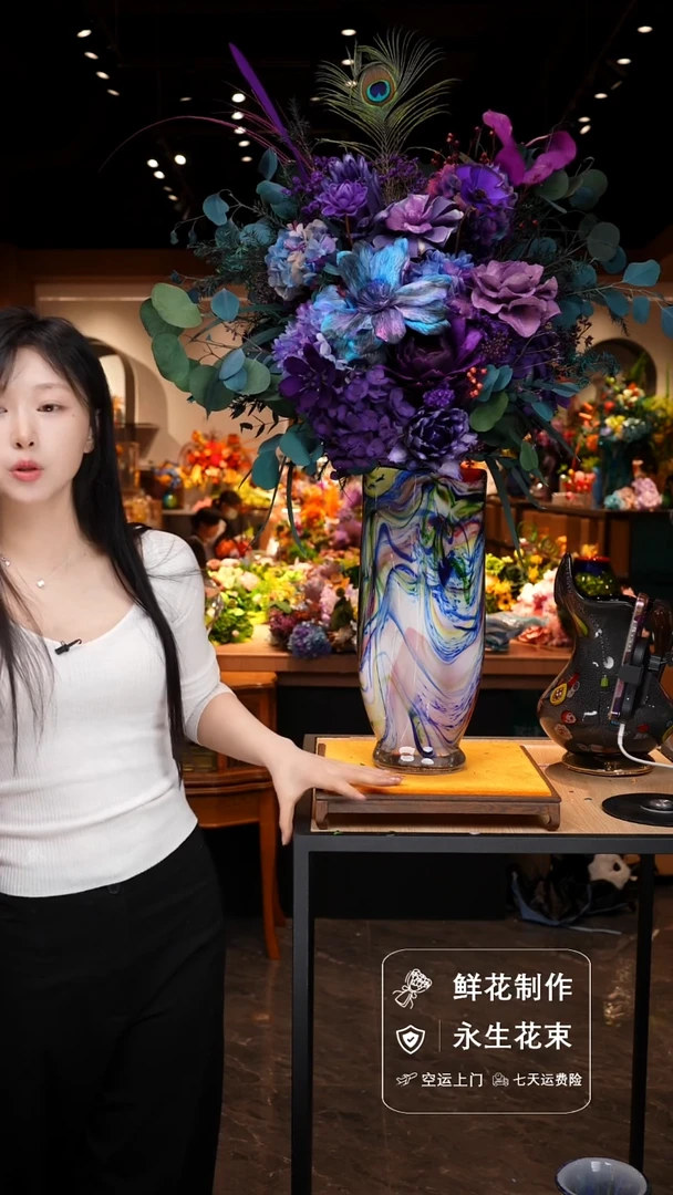 瓶手工花器花束空运包邮送货上门-以图片为准