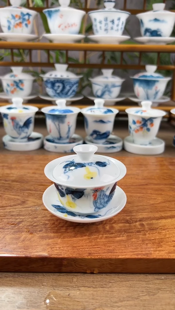 【闪购商品】微瑕葫芦公鸡80CC三才盖碗