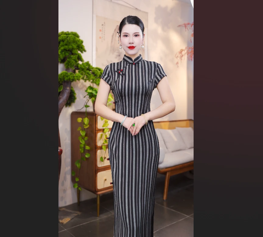 仙羽  2025新款改良旗袍气质日常优雅经典旗袍复古显瘦