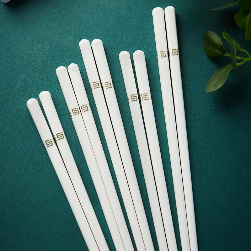 【简约金同款陶瓷筷子10双防滑】破损补