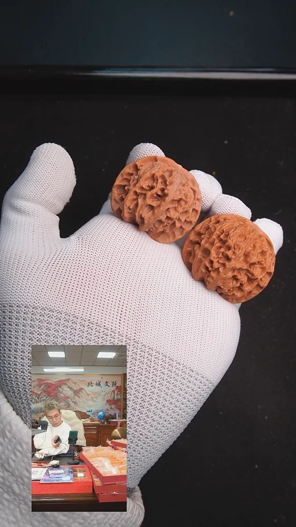 【闪购商品】文玩核桃把件6号42苹果园  精修