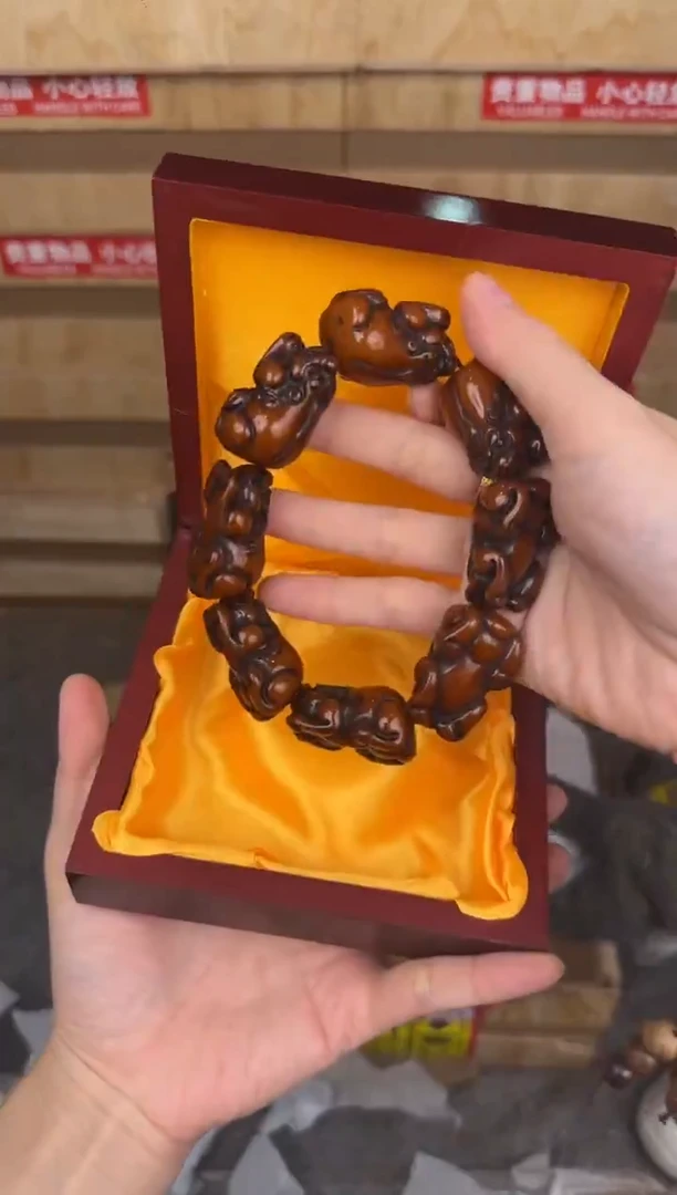 慈木器文玩阁红貔貅手串链接@@YS1420