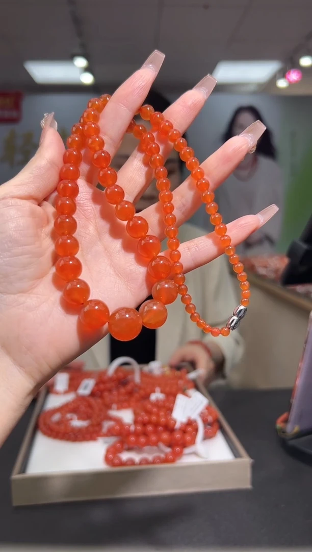 未镶嵌珠串南红玛瑙冰红9.27-25091503800（多样式发其一） 默认
