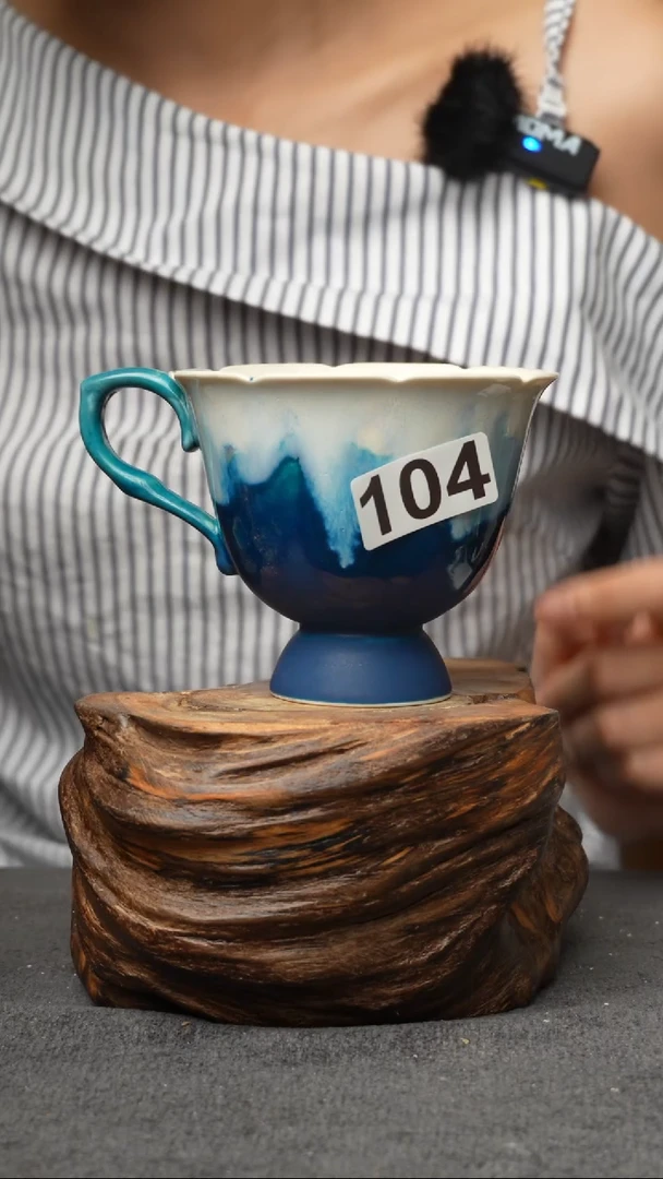 杯子104景德镇手创颜色釉杯（食品级）带冰裂纹