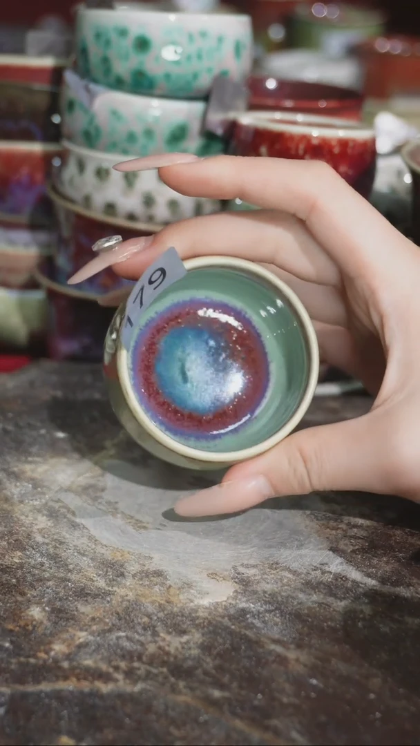 摆件精品窑变钧瓷茶器