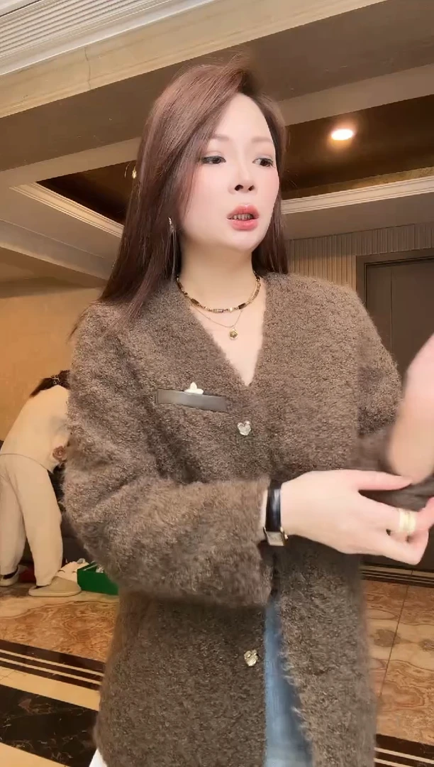 咖色羊羔外套孤品