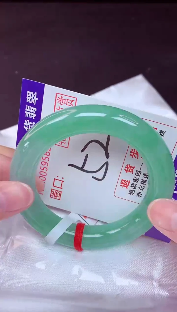 未镶嵌手镯翡翠52（48小时鉴赏期 ）