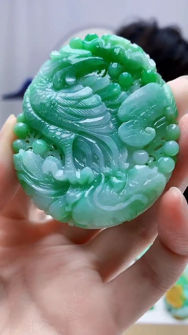 未镶嵌定制翡翠5145zm-毛货挂件127凤凰