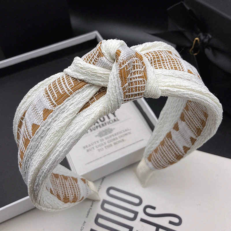 法式ins气质发卡发箍女高颅顶宽边打结成人发捆头饰外出压发头箍