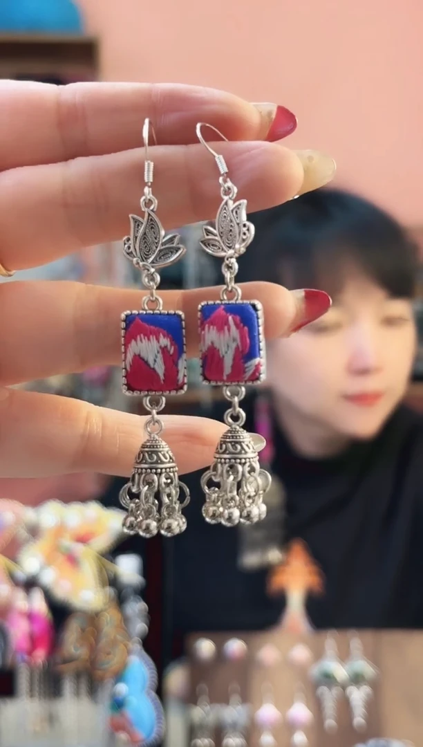 织绣艺枝独绣手工饰品66*