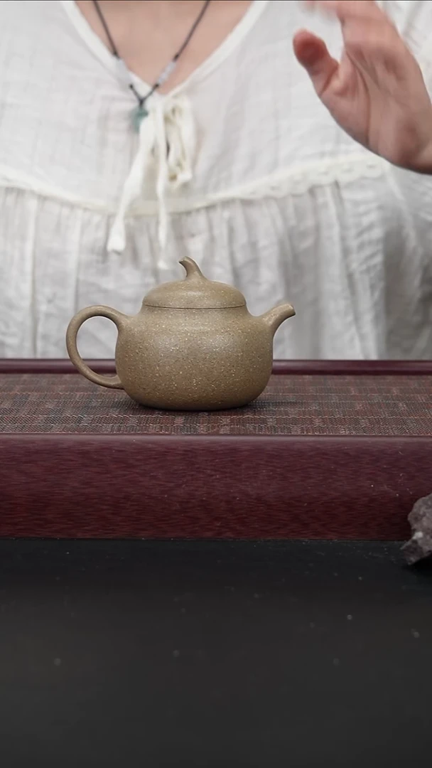 茶壶紫砂xj松华青段 小茄瓜