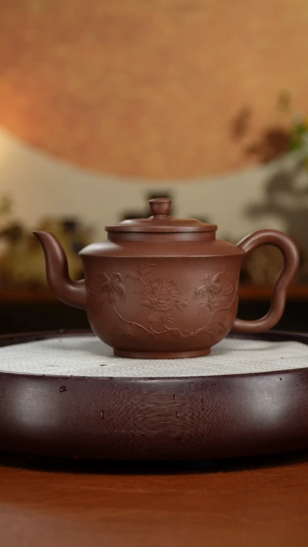 茶壶紫砂花*酱宜兴紫砂壶