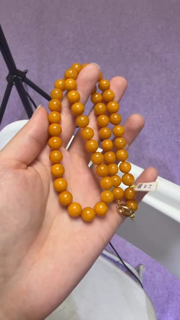 琥珀颈饰未镶嵌101秒拍号 假一罚三