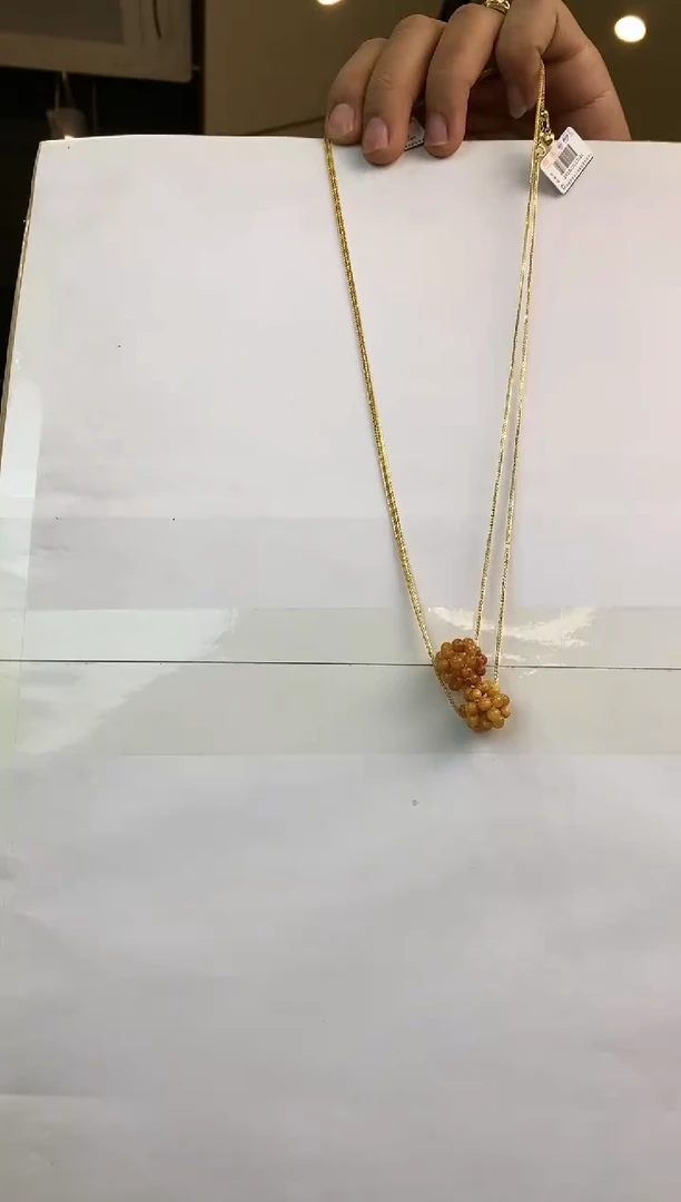 【闪购商品】琥珀颈饰银S925镶嵌多样性发一